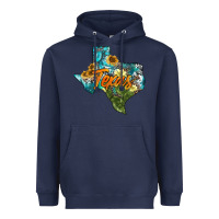 Navy western texas map Heavyweight Hoodie - AdoDesignShop