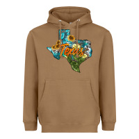 Toasted Coconut western texas map Heavyweight Hoodie - AdoDesignShop