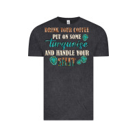 Vintage Black drink your coffee and handle your shit Vintage Tee - texasbilliewilder