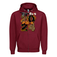Burgundy 2024 pre k graduation Zipper Hoodie - AdoDesignShop