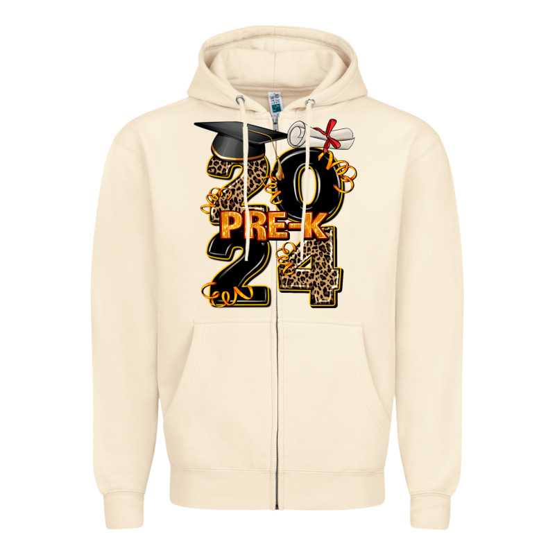 2024 Pre K Graduation Zipper Hoodie by AdoDesignShop | Teevron
