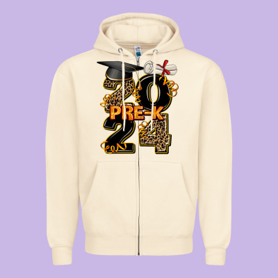 2024 Pre K Graduation Zipper Hoodie Designed By Adodesignshop