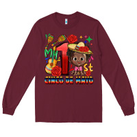 Burgundy my 1st cinco de mayo Long Sleeve Tee - CTS Tumbler Store