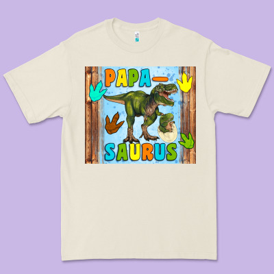 Papa Saurus Premium Tee Designed By Artiststas