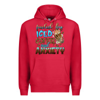 Cardinal fueled by iced coffee and anxiety Premium Hoodie - NancyCooperArtShop