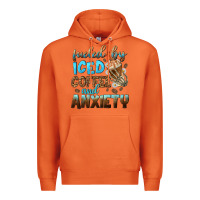 Carrot fueled by iced coffee and anxiety Premium Hoodie - NancyCooperArtShop