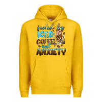 Lemon fueled by iced coffee and anxiety Premium Hoodie - NancyCooperArtShop