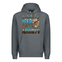 Rock fueled by iced coffee and anxiety Premium Hoodie - NancyCooperArtShop