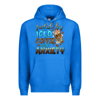 True Royal fueled by iced coffee and anxiety Premium Hoodie - NancyCooperArtShop