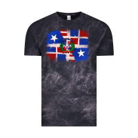 Cloud Black dominican and puerto rico flag Vintage Tee - texasbilliewilder
