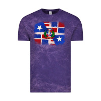 Dominican And Puerto Rico Flag Vintage Tee | Teevron