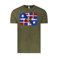 Vintage Olive dominican and puerto rico flag Vintage Tee - texasbilliewilder