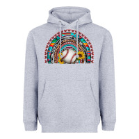 Heather Grey baseball rainbow Heavyweight Hoodie - Artiststas