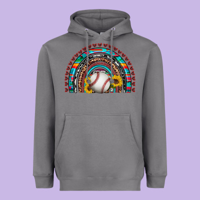 Baseball Rainbow Heavyweight Hoodie Designed By Artiststas