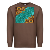 Chestnut Tooled Leather And Sunflowers Premium Sweatshirt - Jasminsmagicworld