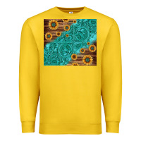 Lemon Tooled Leather And Sunflowers Premium Sweatshirt - Jasminsmagicworld