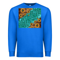 True Royal Tooled Leather And Sunflowers Premium Sweatshirt - Jasminsmagicworld