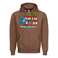 Chestnut puerto rico and flowers with frog Zipper Hoodie - AdoDesignShop