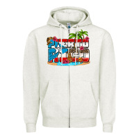 Oatmeal Heather puerto rico and flowers with frog Zipper Hoodie - AdoDesignShop