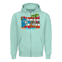 Puerto Rico And Flowers With Frog Zipper Hoodie | Teevron