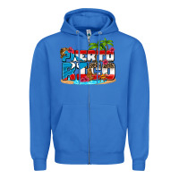True Royal puerto rico and flowers with frog Zipper Hoodie - AdoDesignShop