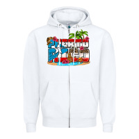 White puerto rico and flowers with frog Zipper Hoodie - AdoDesignShop