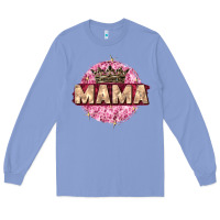 Colony Blue mama with round leopard Long Sleeve Tee - Zillion Design Studio