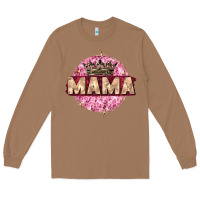 Toasted Coconut mama with round leopard Long Sleeve Tee - Zillion Design Studio