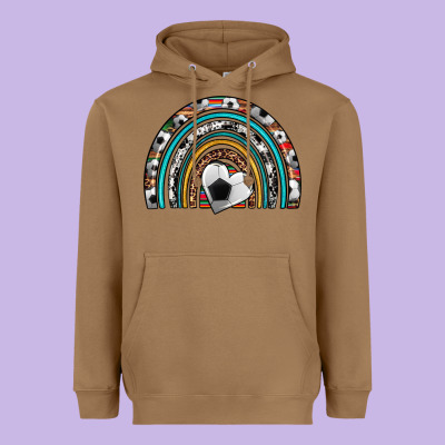 Soccer Rainbow Heavyweight Hoodie Designed By Artiststas