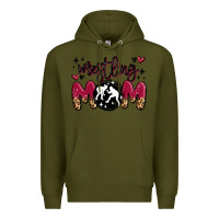Army Green wrestling mom Premium Hoodie - MaliasSmallBusiness