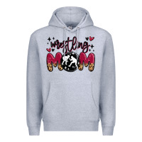 Heather Grey wrestling mom Premium Hoodie - MaliasSmallBusiness