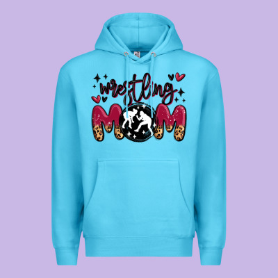 Wrestling Mom Premium Hoodie Designed By Maliassmallbusiness