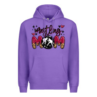 Purple wrestling mom Premium Hoodie - MaliasSmallBusiness