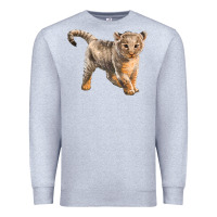 Heather Grey baby lion Premium Sweatshirt - LillyAllenDesigns