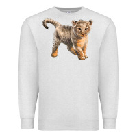 Oatmeal Heather baby lion Premium Sweatshirt - LillyAllenDesigns