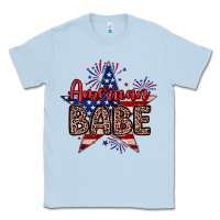 Dusty Blue American babe Classic Tee - Neo Western