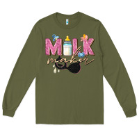 Army Green milk maker Long Sleeve Tee - Zillion Design Studio