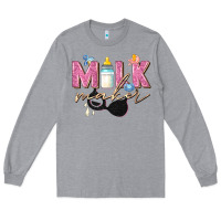 Heather Grey milk maker Long Sleeve Tee - Zillion Design Studio