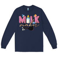 Navy milk maker Long Sleeve Tee - Zillion Design Studio
