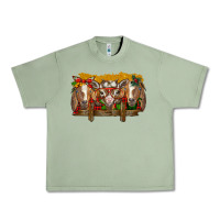 Oil Green Christmas goats Urban Heavy Tee - BarkalooDesign