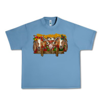 Pebble Blue Christmas goats Urban Heavy Tee - BarkalooDesign