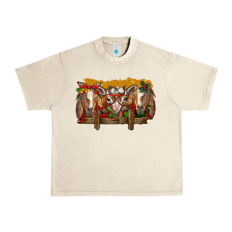 Christmas Goats Urban Heavy Tee by BarkalooDesign | Teevron