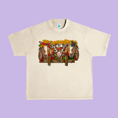 Christmas Goats Urban Heavy Tee Designed By Barkaloodesign