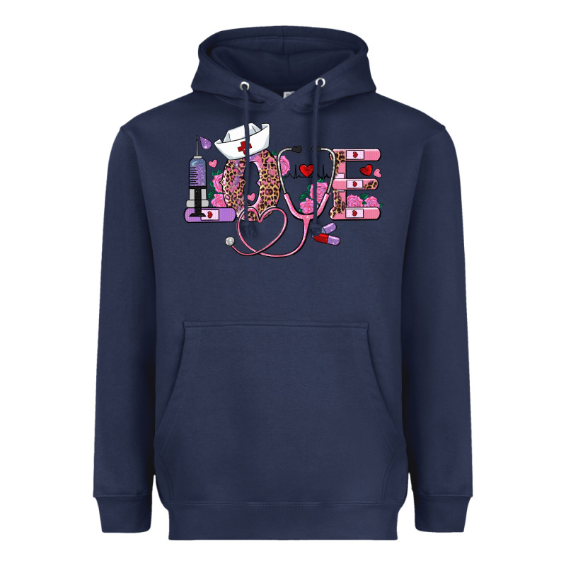 Valentine's Day Nurse Love Heavyweight Hoodie by AdoDesignShop | Teevron