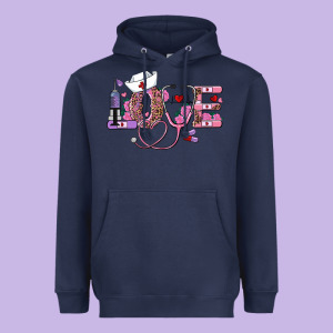 Valentine's Day Nurse Love Heavyweight Hoodie Designed By Adodesignshop
