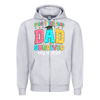 Heather Grey forget the grad dad survived class of 2024 Zipper Hoodie - JahusDesignShop