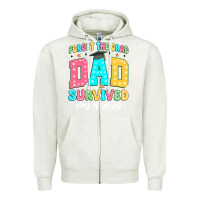 Oatmeal Heather forget the grad dad survived class of 2024 Zipper Hoodie - JahusDesignShop