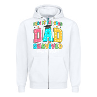 White forget the grad dad survived class of 2024 Zipper Hoodie - JahusDesignShop
