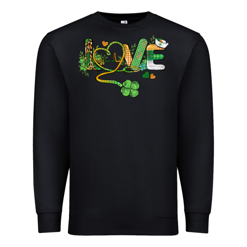 St. Patricks Day Nurse Love Medical Love Premium Sweatshirt by BarkalooDesign | Teevron