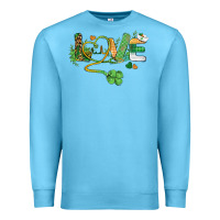 Ocean Blue st. patricks day nurse love medical love Premium Sweatshirt - BarkalooDesign